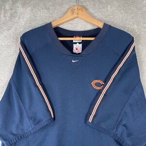 Vintage Nike Chicago Bears Mesh Jersey Mens XL Navy NFL V Neck 90s Practice